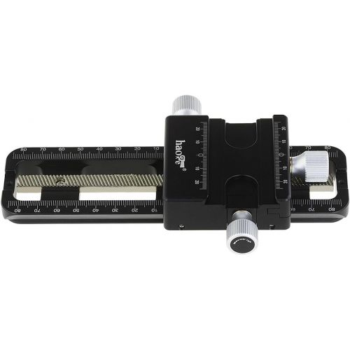  Haoge MFR-180 Macro Focusing Rail Slider for Precision Focus Stacking Nodal Slide Macro Close-up Photography built-in Arca type Quick Release Clamp and Arca Dovetail Groove
