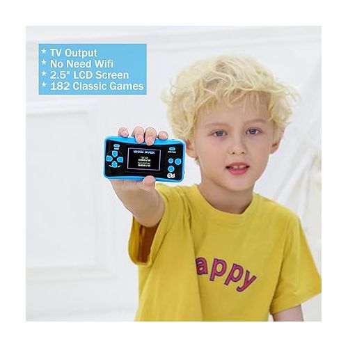  Haopapa Handheld Game Console for Children,Retro 182 Classic Games Portable 2.5