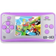 Retro Handheld Games Console for Children with 168 Classic Games Built-in 2.5 Inches Color Screen Portable Video Game Player Support TV Output Electronic Game Toys for Boys Girls (Purple)