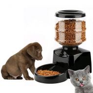 Haoren 5.5L Automatic Pet Feeder, Recordable Dog Cat Dry Food Container with LCD Screen