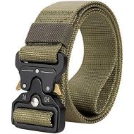 Haowen Mens Tactical Rigger Belt, Heavy Duty Webbing Belt Adjustable Military Style Nylon Belts