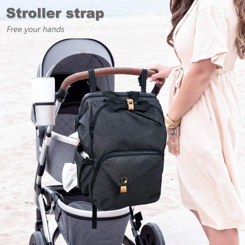  Hap Tim Diaper Bag Backpack,Large Capacity Travel Back Pack Maternity Baby Nappy Changing Bags,...