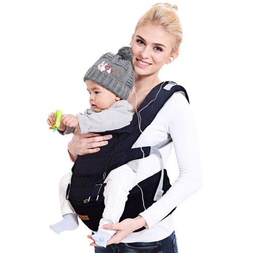  Hap Tim Ergonomic Baby Carrier with Hip Seat for Girls/Kids,Baby Backpack Carrier Toddler 6 Comfortable & Safe Positions, 48 Maximum Adjustable Waistband, Perfect for Alone Nursing and Hik