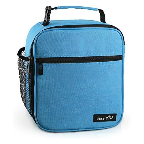  [아마존베스트]Hap Tim Insulated Lunch Bag for Men Women,Reusable Lunch Box for Boys,Spacious Lunchbox Adult (18654-BL)