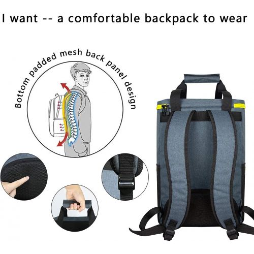  Hap Tim Backpack Cooler Insulated Leak-Proof Cooler Backpack Large Capacity 30 Cans Soft Cooler Bag for Men Women to Picnics, Hiking, Camping, Beach, Lunch, Park or Day Trips(13760