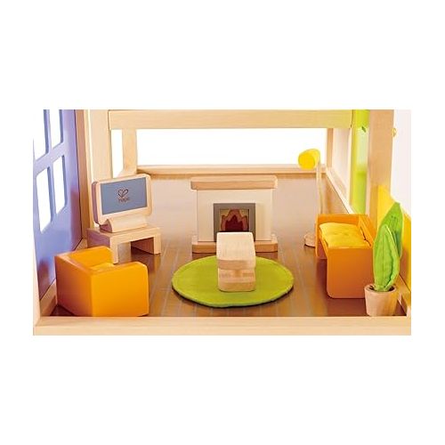  Hape Wooden Doll House Furniture Media Room Set