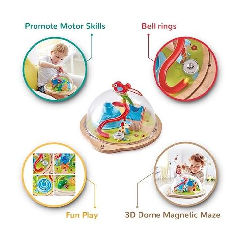  Hape Sunny Valley Adventure Dome | 3D Toy with Magnetic Maze, Kids Play Dome Featuring Characters and Accessories L: 13.2, W: 11.7, H: 6 inch