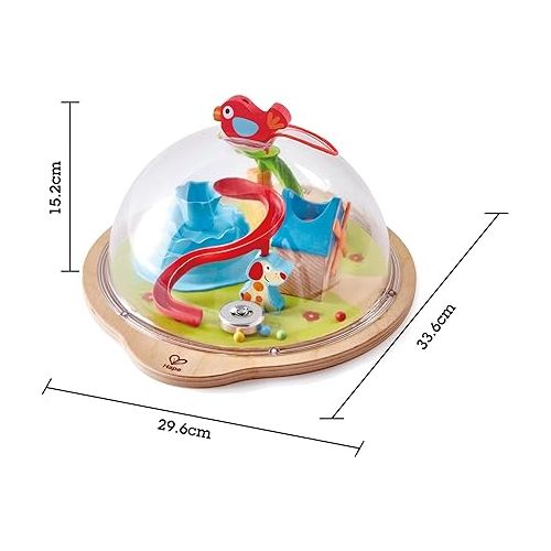  Hape Sunny Valley Adventure Dome | 3D Toy with Magnetic Maze, Kids Play Dome Featuring Characters and Accessories L: 13.2, W: 11.7, H: 6 inch