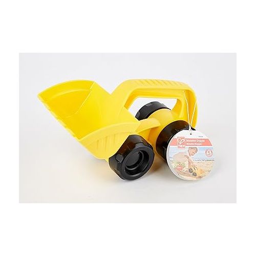  Hape Beach and Sand Toys Monster Digger Toys, Yellow, L: 9.1, W: 5.1, H: 5.3 inch