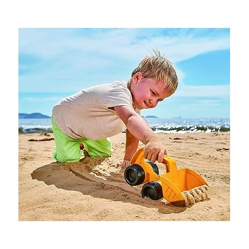  Hape Beach and Sand Toys Monster Digger Toys, Yellow, L: 9.1, W: 5.1, H: 5.3 inch