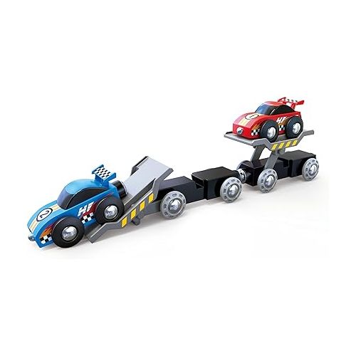  Hape Race Car Transporter, L: 11, W: 2, H: 1.5 inch