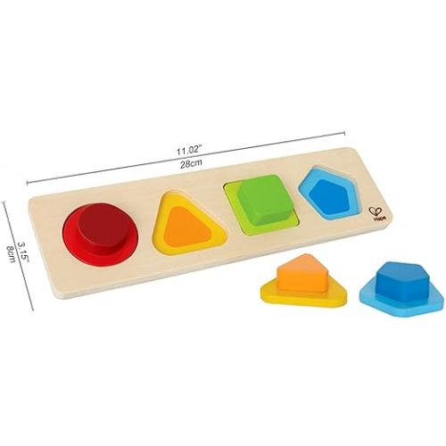  Hape First Shapes Toddler Wooden Learning Puzzle