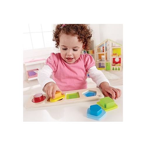  Hape First Shapes Toddler Wooden Learning Puzzle