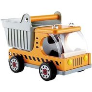 Hape Dump Truck Kid's Wooden Construction Toys Vehicle Multicoloured, L: 10.2, W: 5.7, H: 6.6 inch