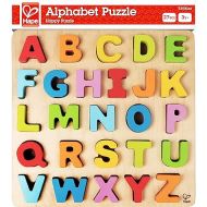 Hape Wooden Alphabet Puzzle| Wooden ABC Letters Colorful Educational Learning Puzzle Toy Board for Toddlers