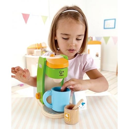  Hape Kid's Coffee Maker Wooden Play Kitchen Set with Accessories