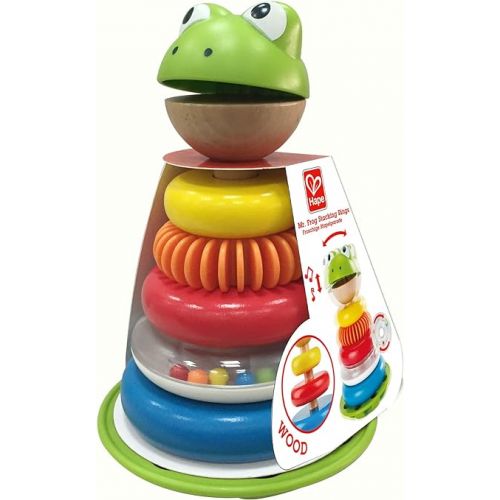  Hape E0457 Mr Frog Stacking Rings - Toddler Activity Toy L: 4.7, W: 4.7, H: 7.3 inch