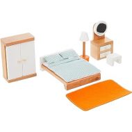Hape Wooden Doll House Furniture Master Bedroom Set,White