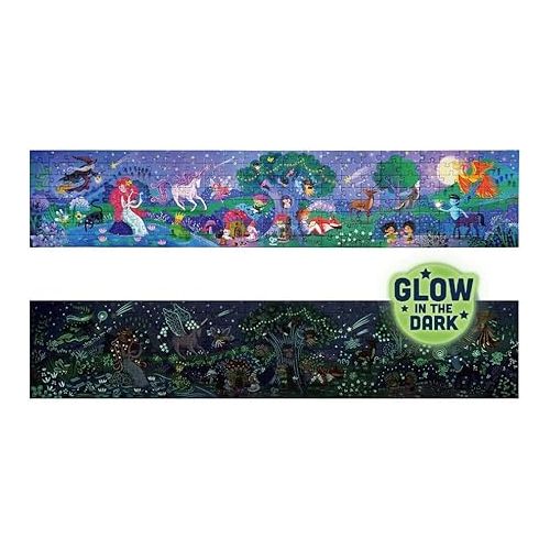  Hape Magic Forest Puzzle 1.5 Meter Long | 200 Pieces Colorful Giant Glow-in-The-Dark Enchanted Jigsaw, for Children 6+ Years