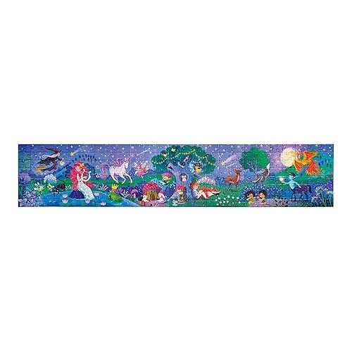  Hape Magic Forest Puzzle 1.5 Meter Long | 200 Pieces Colorful Giant Glow-in-The-Dark Enchanted Jigsaw, for Children 6+ Years