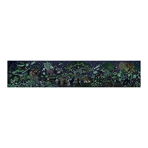  Hape Magic Forest Puzzle 1.5 Meter Long | 200 Pieces Colorful Giant Glow-in-The-Dark Enchanted Jigsaw, for Children 6+ Years