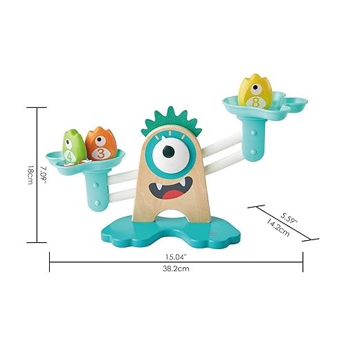  Hape Math Monster Scale Toy| 22 PCs CUTE Counting Math Toy| STEM Educational Learning Counting Math Games for Preschool