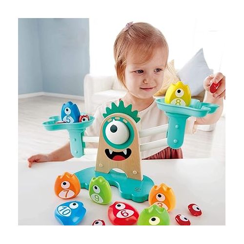  Hape Math Monster Scale Toy| 22 PCs CUTE Counting Math Toy| STEM Educational Learning Counting Math Games for Preschool