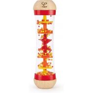 Hape Beaded Raindrops | Mini Wooden Musical Toddler Instrument, Shake & Rattle Rainmaker Toy, Red, L: 2, W: 2, H: 7.9 inch