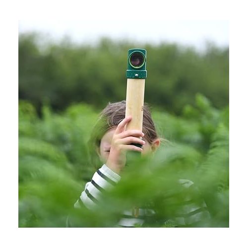 Hape Hide &-Seek Periscope| Bamboo & Plant Plastic Periscope for Hide &-Seek & Spy Games for Children Ages 5 & Up, Green (E5569), L: 2.2, W: 2.2, H: 11.8 inch