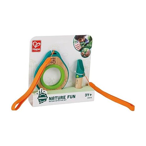  Hape Nature Detective Set| Bamboo & Plant Plastic Detective Playset, Nature Exploration Toys for Outdoor Games, Green