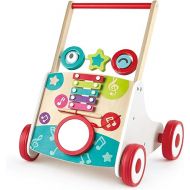 Hape Wooden Push and Pull Music Learning Walker| Multiple Activities Center for Toddlers Ages 10 Months and Up