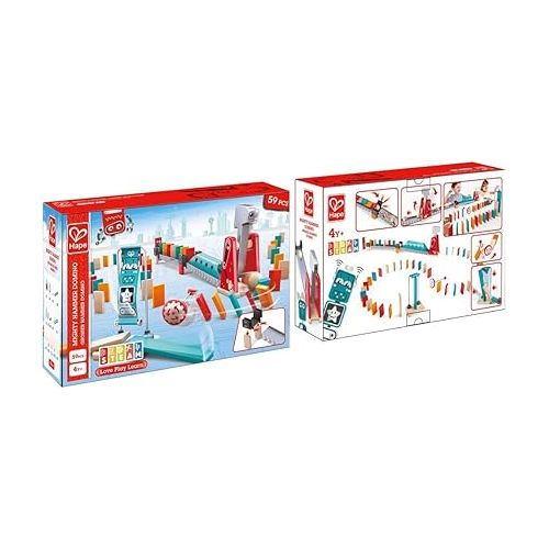  Hape Mighty Hammer Domino | Double -Sided Wooden Ball Domino Set for Kids Aged 4 and Up, Multicolor (E1056)