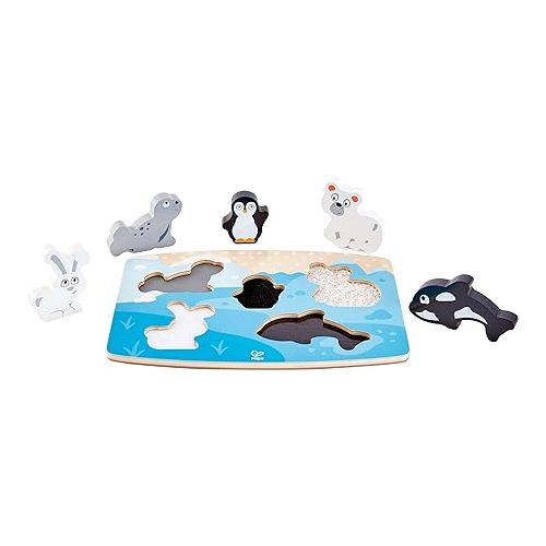  Hape Polar Animal Tactile Puzzle Game, Multicolor