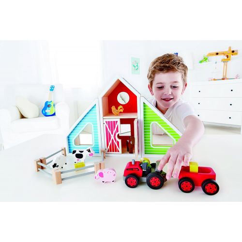  Hape Classic Colorful Barn Wooden Play Set