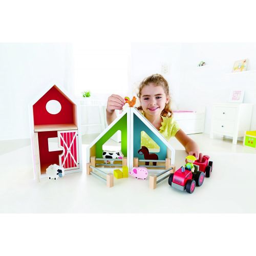  Hape Classic Colorful Barn Wooden Play Set