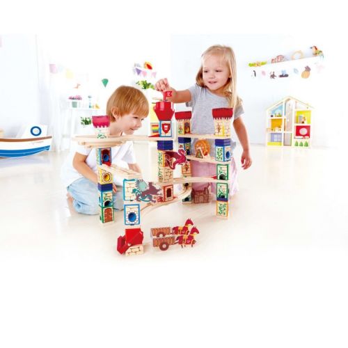  Hape Medieval Quest | 185 Piece Quadrilla Marble Run Wooden Track Play Set