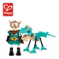 Hape Dragon Rider | Viking & Dragon Play Toys for Kids, Flexible Fantasy Themed Action Figure Set, Multicolor