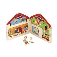 Hape Big Top Circus Kids Wooden Magnetic Travel Book with Accessories