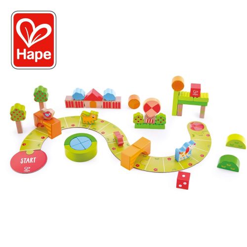  Hape Sunny Valley Play Blocks | 53 Piece Wooden Blocks Play Set, Colorful Toy for Kids 12 Months+