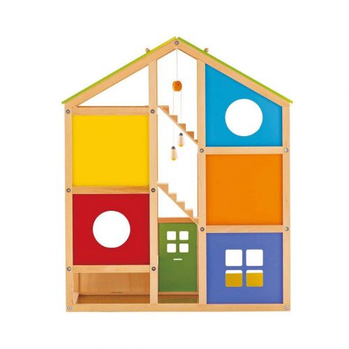  All Seasons Kids Wooden Dollhouse by Hape | Award Winning 3 Story Dolls House Toy with Furniture, Accessories, Movable Stairs and Reversible Season Theme