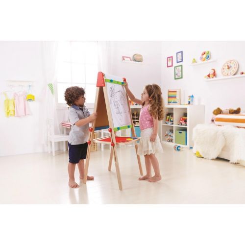  Award Winning Hape All-in-One Wooden Kids Art Easel with Paper Roll and Accessories