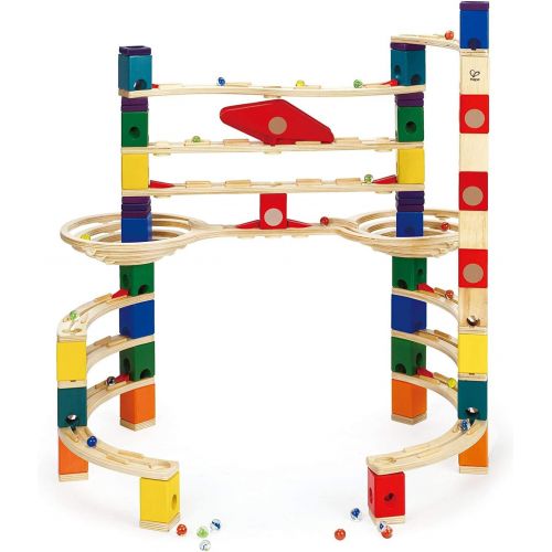  Hape Quadrilla Wooden Marble Run Construction - The Challenger - Quality Time Playing Together Wooden Safe Play - Smart Play for Smart Families