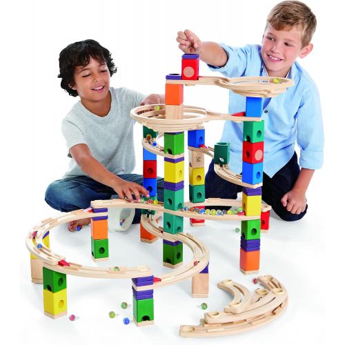  Award Winning Hape Quadrilla Wooden Marble Run Construction - The Cyclone