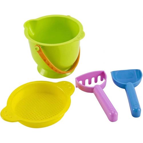  Hape Kids Beach Basics Toy Set, Green Bucket (Discontinued by Manufacturer)