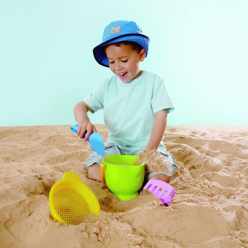  Hape Kids Beach Basics Toy Set, Green Bucket (Discontinued by Manufacturer)