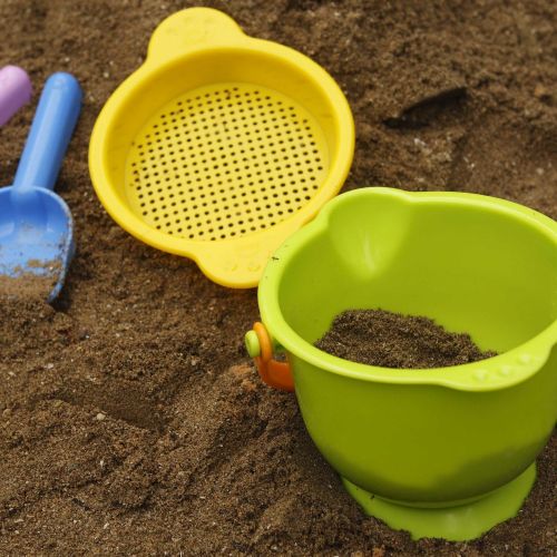  Hape Kids Beach Basics Toy Set, Green Bucket (Discontinued by Manufacturer)