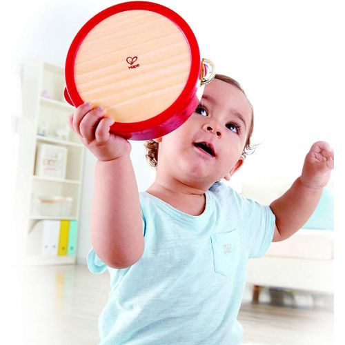  Hape Pound, Tap, & Shake! Music Set - Award Winning Wooden Pounding Bench, Baby Xylophone, and Tap Along Tambourine - Developmental, Non-Toxic, Montessori Musical Toys for Toddlers