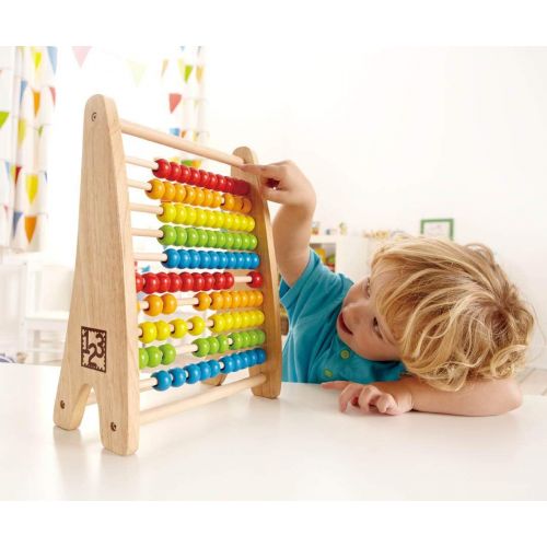  Hape Rainbow Wooden Counting Bead Abacus