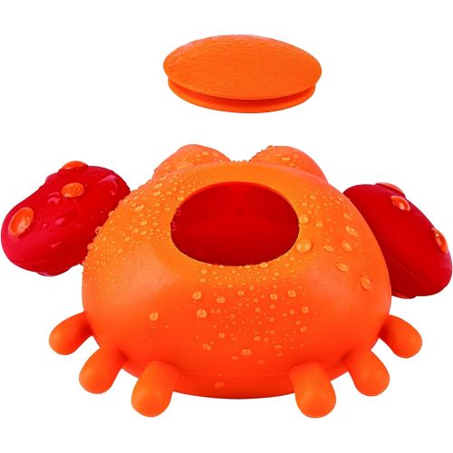  Hape Rock Pool Squirters | Colorful Baby & Toddler Bath Toys, Silicone and Non-Toxic Set, Water Spouting and Suction Crab & Fish