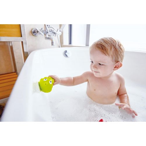  Hape Rock Pool Squirters | Colorful Baby & Toddler Bath Toys, Silicone and Non-Toxic Set, Water Spouting and Suction Crab & Fish